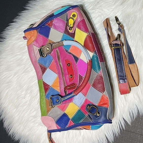 Patchwork Leather Bag - Picture 3 of 9